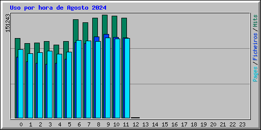 Uso por hora de Agosto 2024