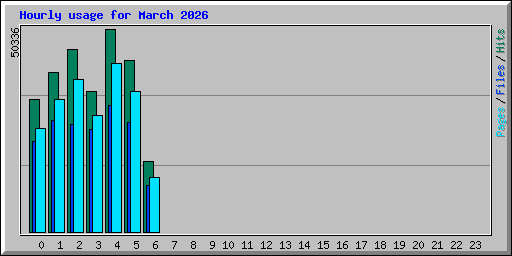 Hourly usage for March 2026